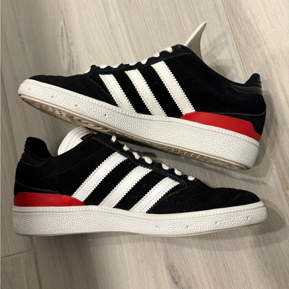 Adidas Black and White Striped Sneakers - Picture 1 of 3
